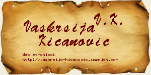 Vaskrsija Kićanović vizit kartica